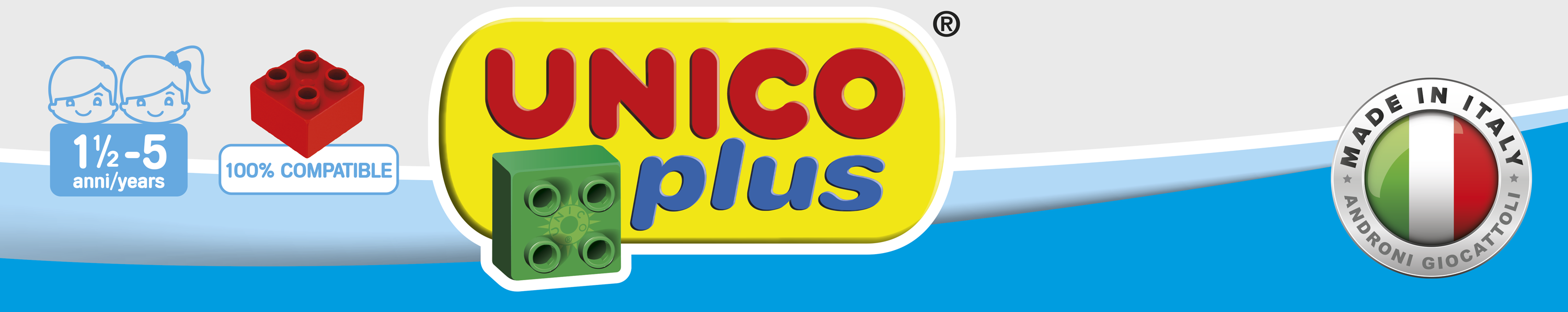 Unicoplus Giostra 2 In 1 Mattoncini Compatibili DUPLO – 29 Pezzi + 2 Personaggi – Età Prescolare