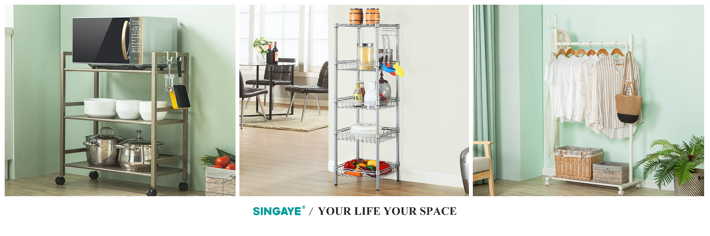 SINGAYE HOME STORAGE SHELVES