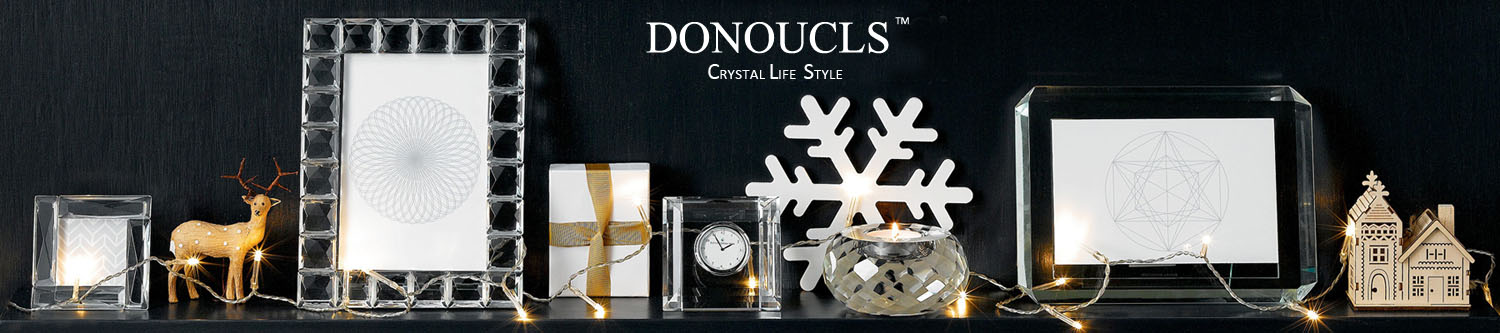 DONOUCLS Crystal 8x10 Inch Picture Frame - Tabletop Display With Gift Box, Perfect For Wedding & Photo Display