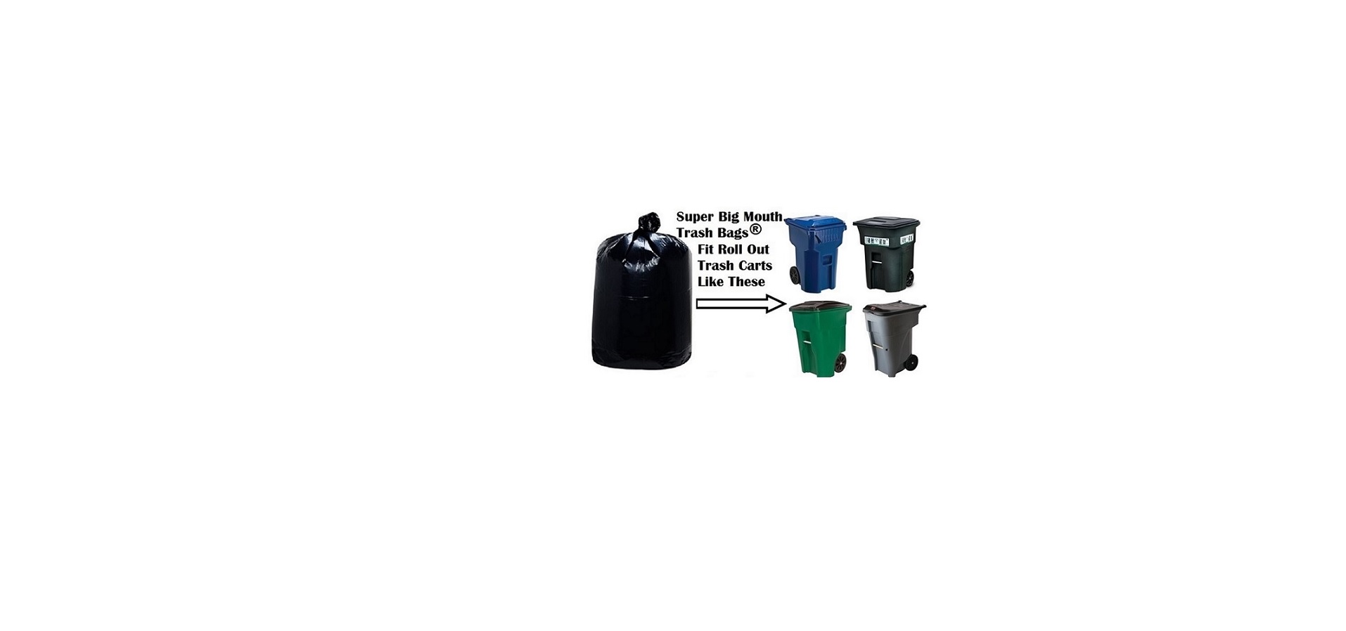 Super Big Mouth Trash Bags® 64 Gallon Trash Bags