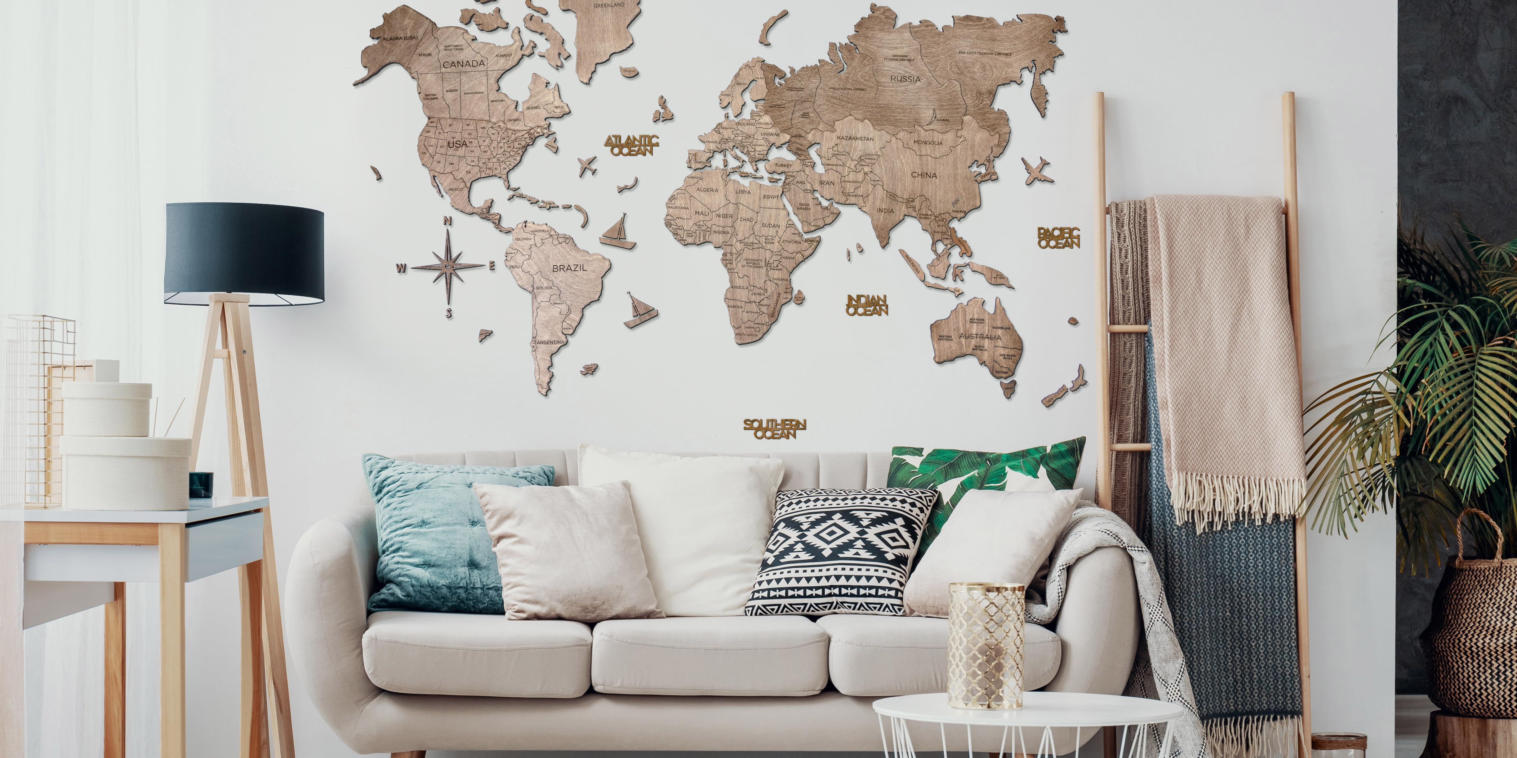 Amazon.com: Enjoy The Wood: 3D WOOD WORLD MAP