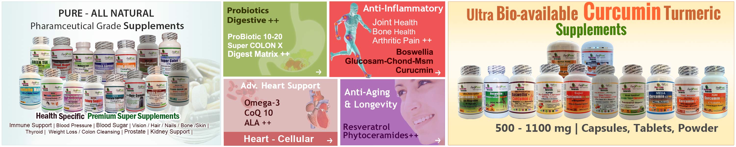 Physician Naturals Ultra Pure Vitamins and Supplements