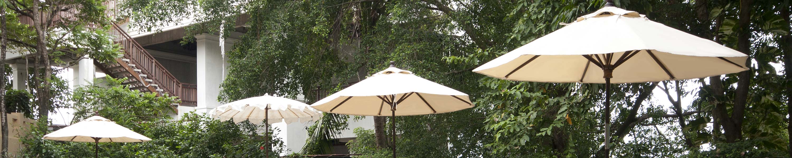 Abba Patio Umbrella with Base Set
