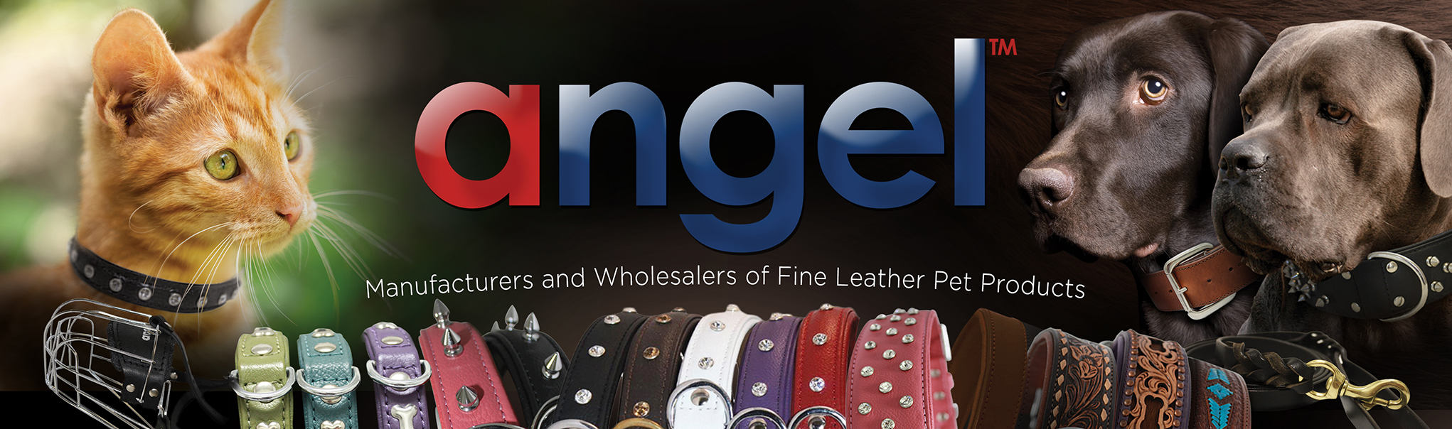 Angel Pet Supplies Braided Leather Leashes