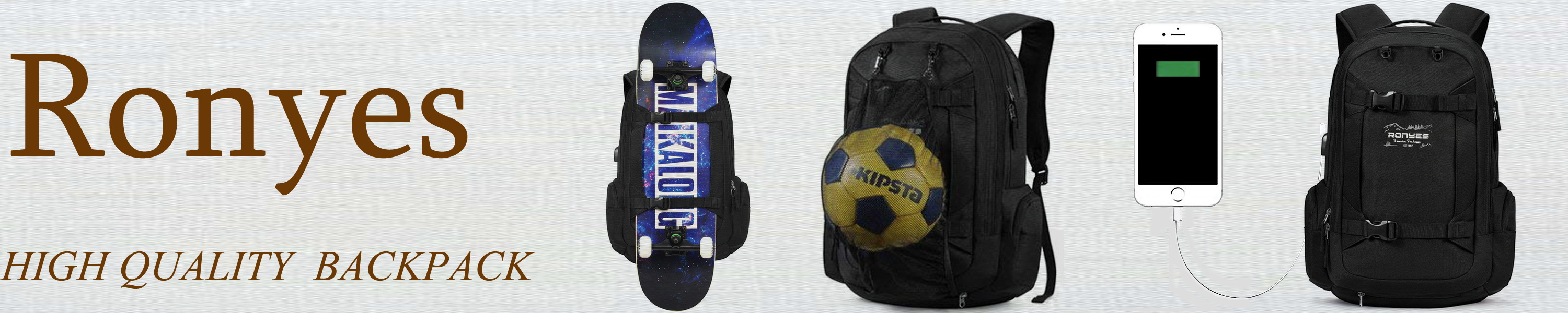 ronyes skateboard backpack
