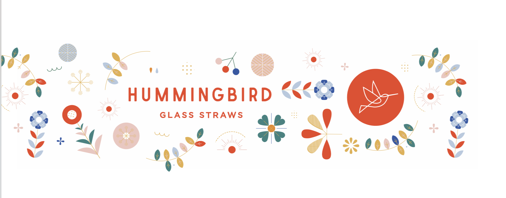 Hummingbird Glass Straws