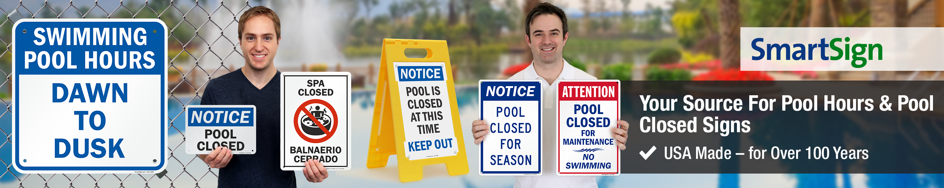 Amazon.com: SmartSign: Pool Hours & Pool Closed Signs