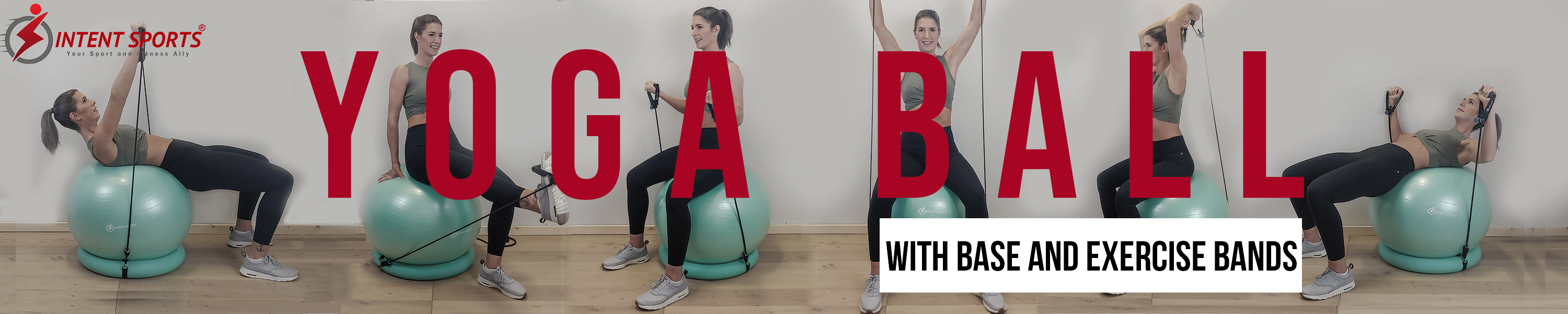 INTENT SPORTS Exercise ball with base
