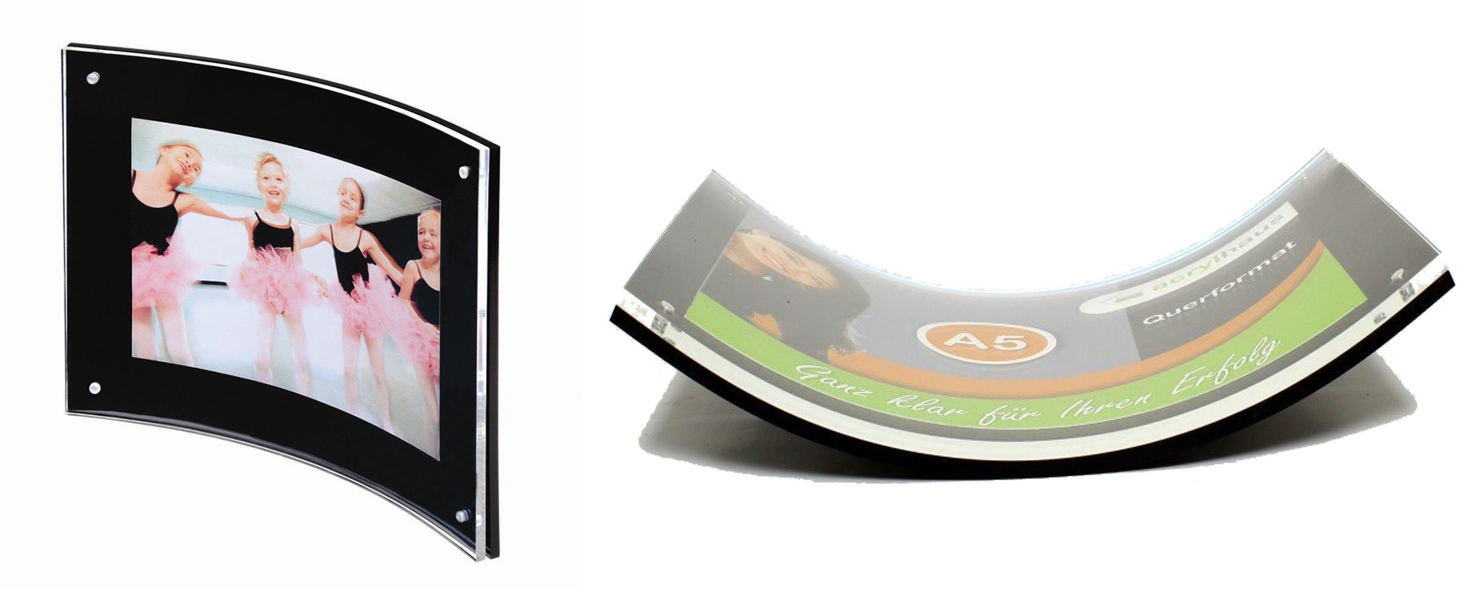 Yakri 8.5x11 curved acrylic poster photo frames with magnetic for ads