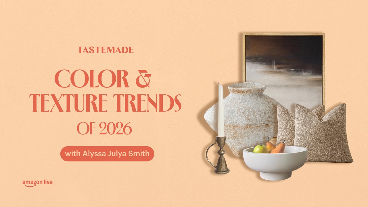 Watch Color & Texture Trends of 2026 on Amazon Live