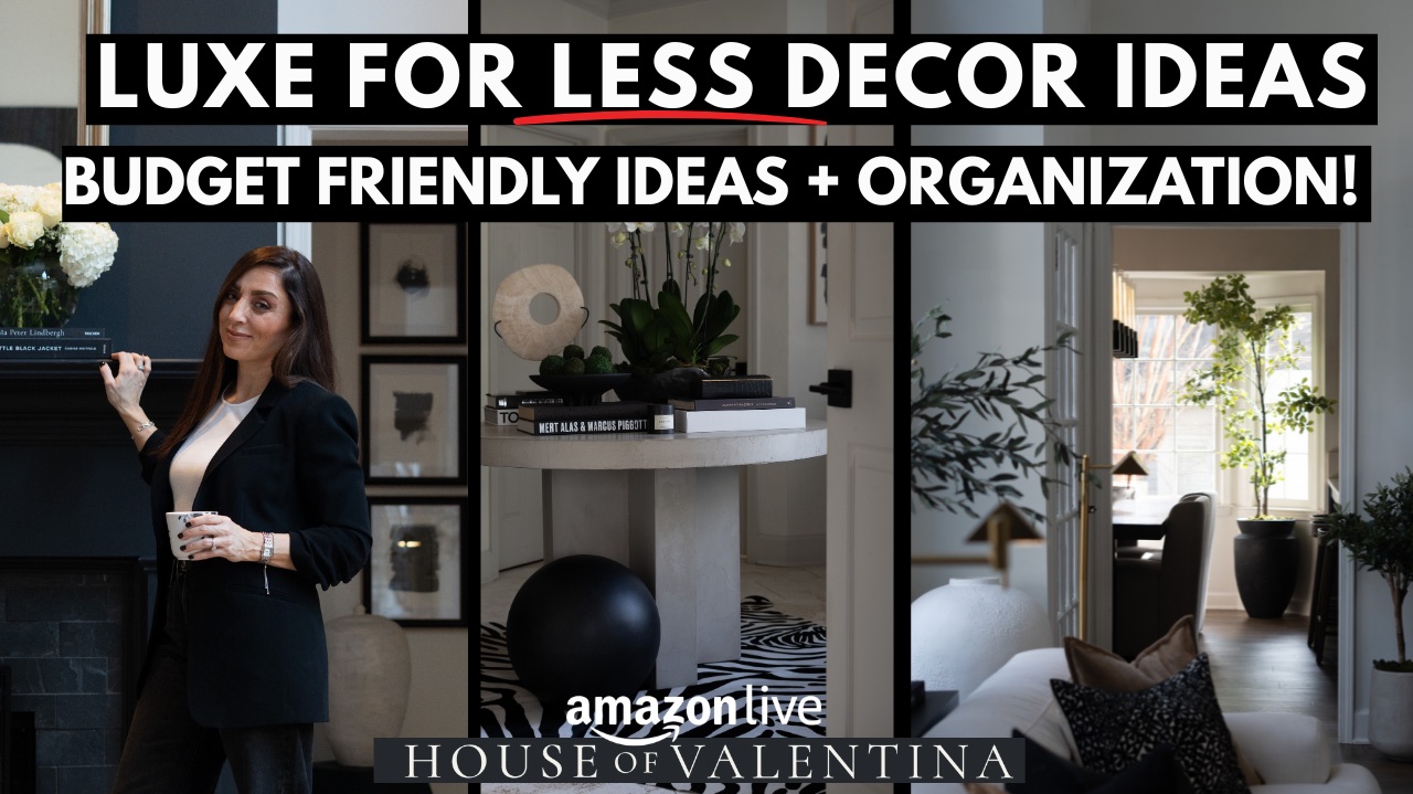 Watch Luxe for Less Decor Ideas on Amazon Live