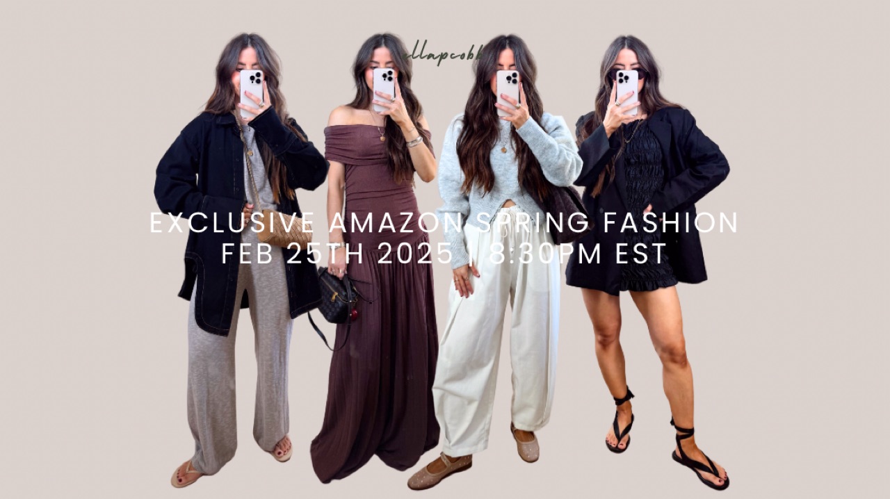 Watch EXCLUSIVE SPRING FASHION | ELLAPCOBB on Amazon Live