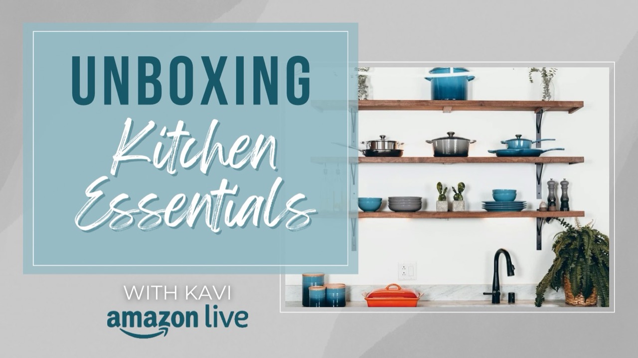 Watch Unbox kitchen items with me! on Amazon Live