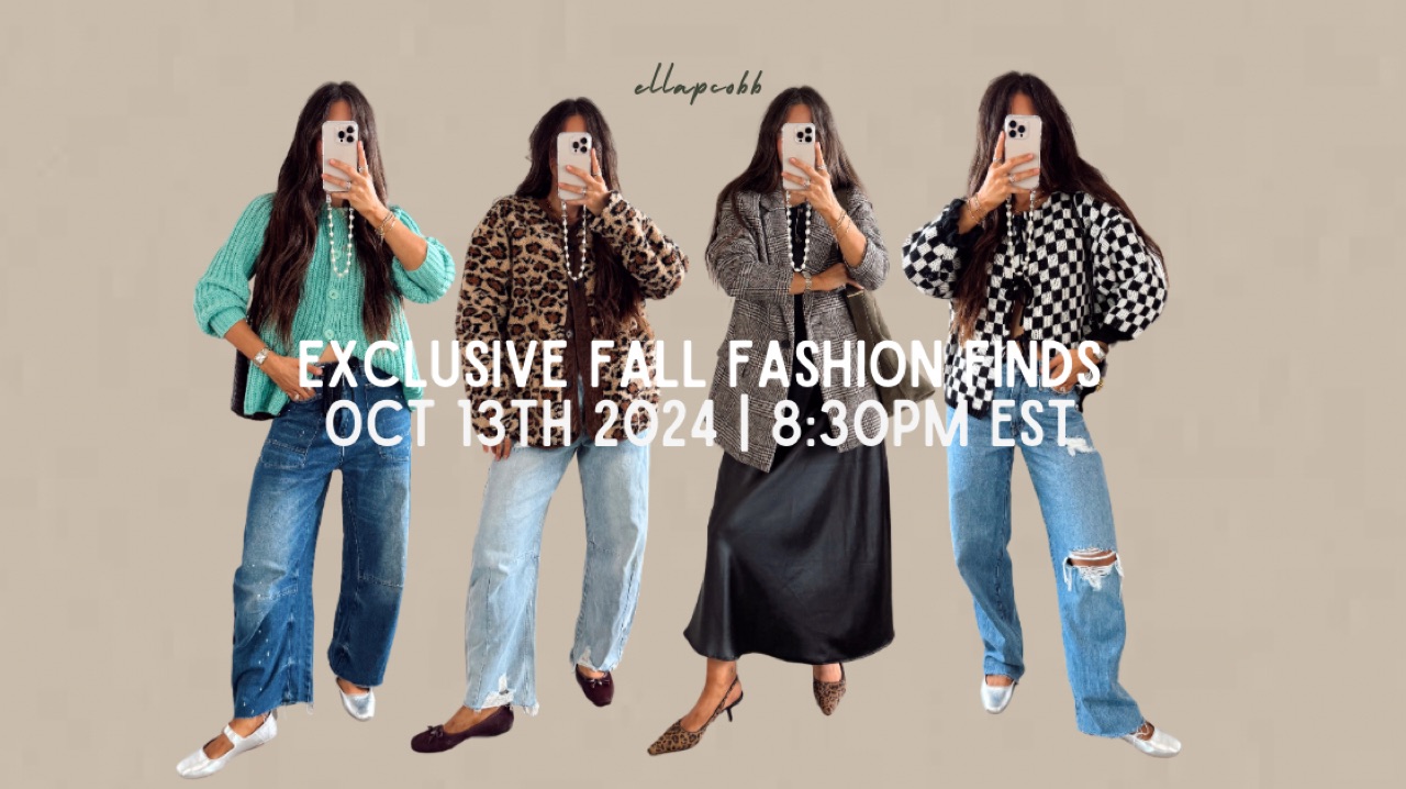 Watch EXCLUSIVE FALL FASHION | ELLAPCOBB on Amazon Live