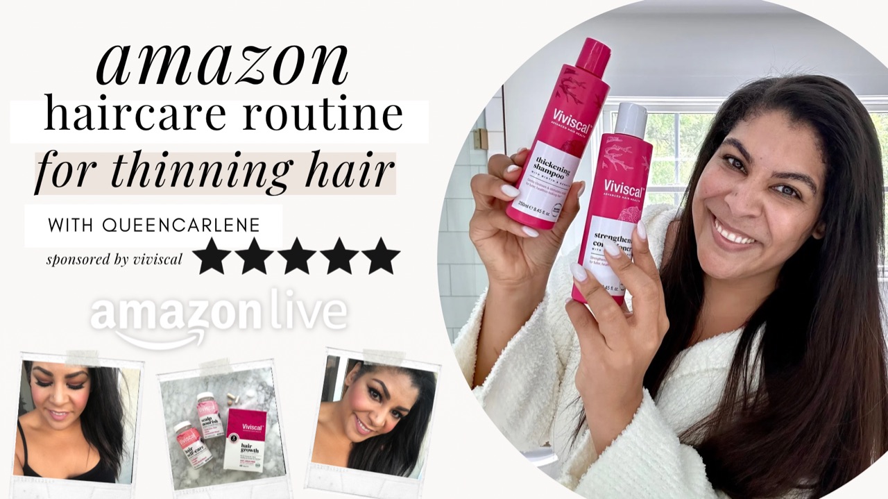 Watch haircare routine favorites for thinning hair! on Amazon Live