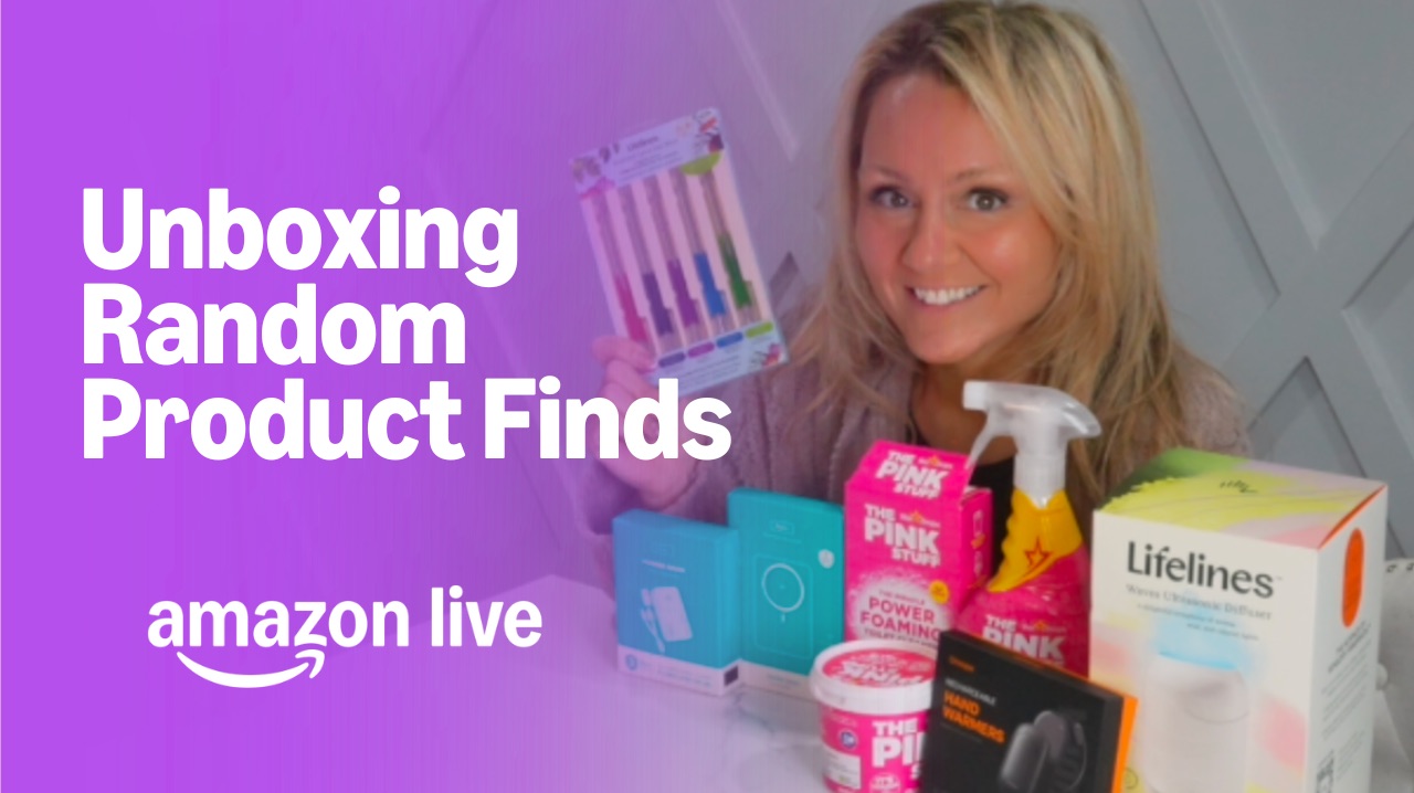 Watch Unboxing Random Amazon Finds on Amazon Live