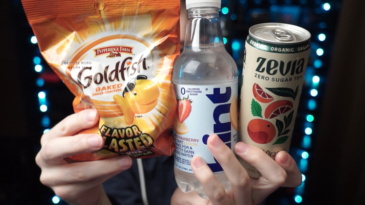 Watch Trying Zevia Orange Tea, Hint Strawberry Lemon, & Goldfish