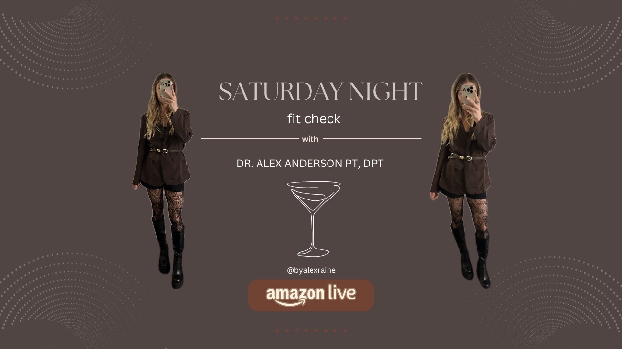 Watch Saturday night fit check on Amazon Live