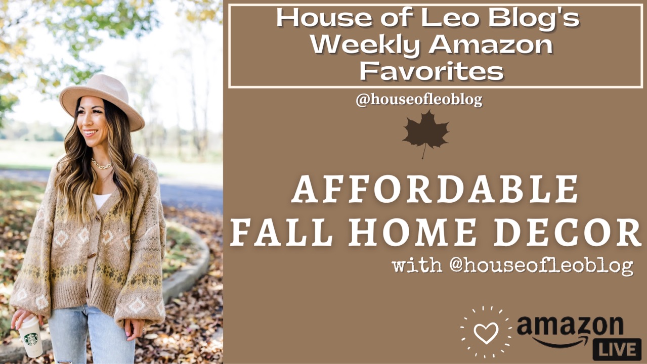 Watch Affordable Fall Home Decor on Amazon Live