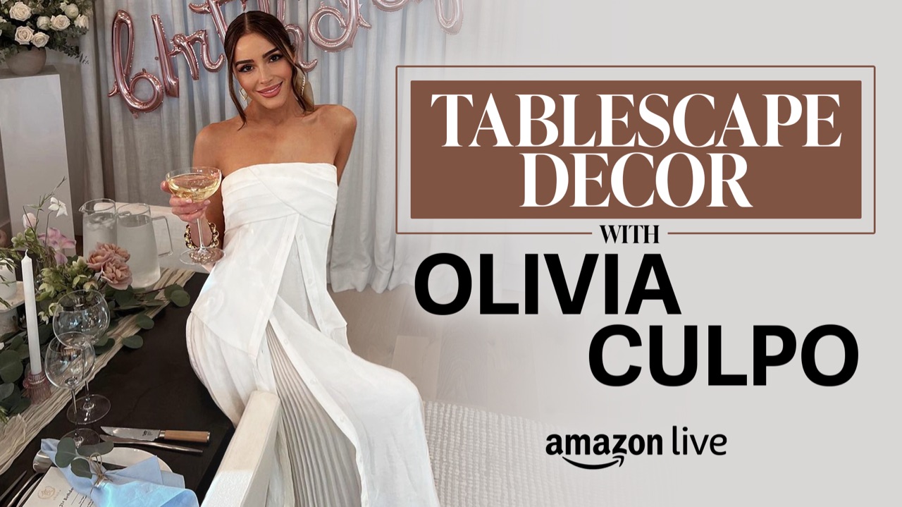 Watch Tablescape Decor with Olivia Culpo on Amazon Live