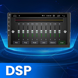 Graphic representing a Digital Sound Processor (DSP) equalizer