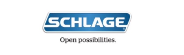 Diagram illustrating Schlage's adjustable throughbolt feature for easy installation.