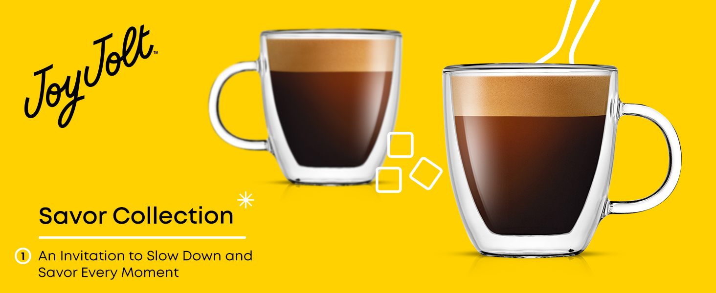 Savor Double Wall Insulated Espresso Glasses - Thumbnail 3