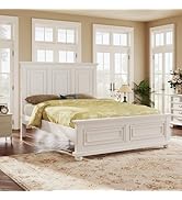 King size bed frame dimension diagram showing length, width, and height measurements in inches.