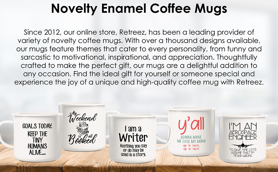 Novelty Enamel Coffee Mugs
