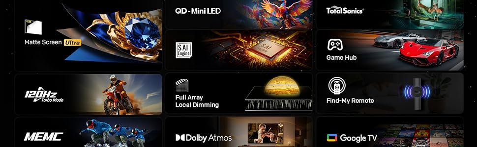 Google TV interface showing various apps and content