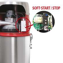 Graphic illustrating soft start/stop technology