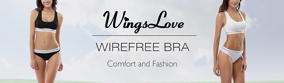 WingsLove Women's Modern Cotton Sports Racerback Bralette