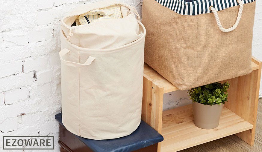 EZOWare Foldable Laundry Wrap Hamper (41 x 34 cm) Clothes Basket ...