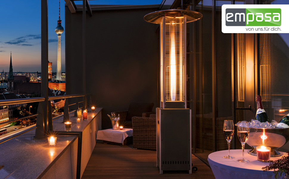 Terrassen-Heizstrahler Heizpilz 'Optical Pro': CE-zertifizierter