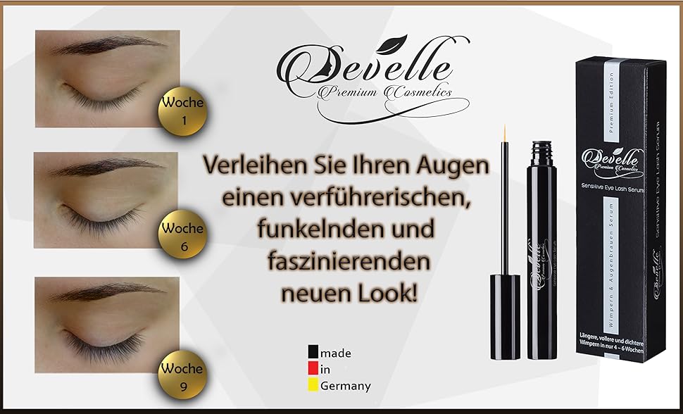 Wimpernserum 7 ml. ohne PROSTAGLANDINE Develle Sensitive Eyelash WimpernSerum Wimpern