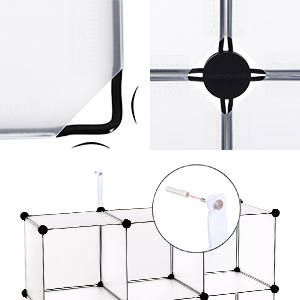 Songmics® Stufenregal Lagerregal Regal Schrank Kleiderschrank Garderobe