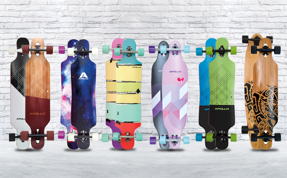 Apollo Longboard Nuku Hiva, Bambus Komplettboard, TwinTip DropThrough