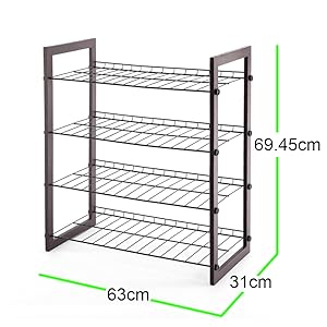 StorageManiac Zapatero para 12 pares de zapatos, con 4 estanterías. La