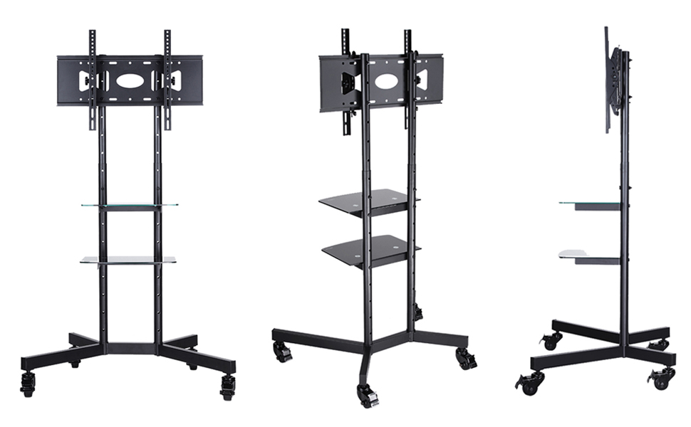 Amazon.co.jp： UNHO テレビスタンド キャスター付き 2660インチ/型対応 液晶テレビ 壁寄せTVスタンド 高さ/角度調節