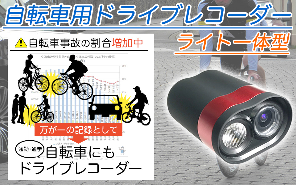bateye 自転車 用 ドライブ レコーダー ライト 付