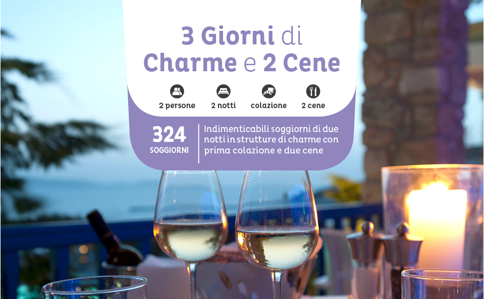 Emozione3 - 3 GIORNI DI CHARME E 2 CENE - Cofanetto Regalo - Soggiorni