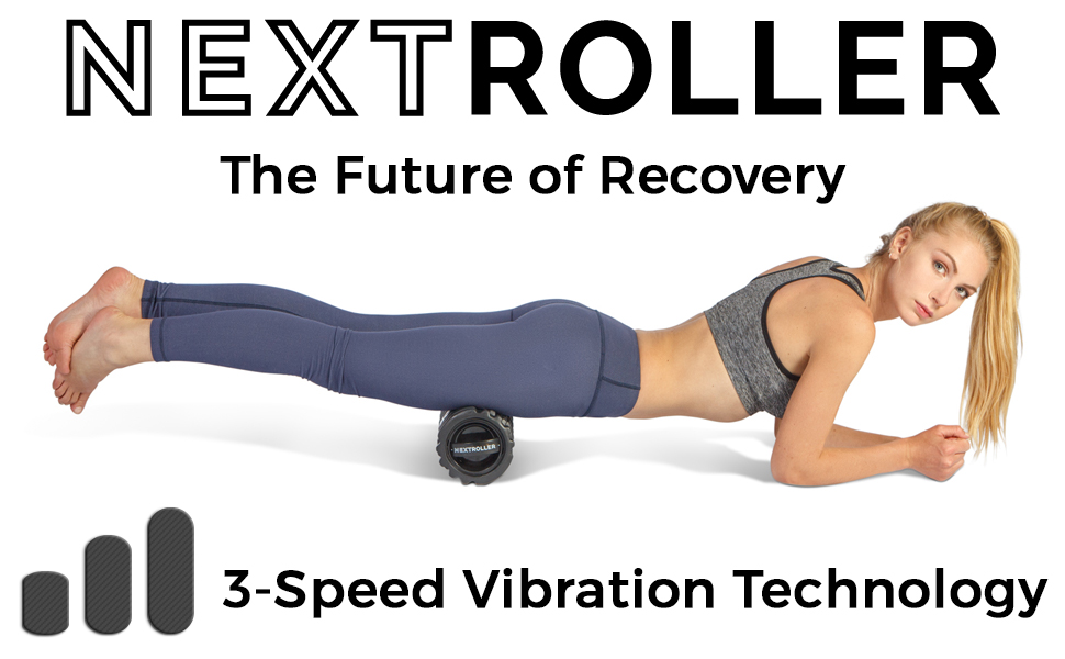NextRoller 3Speed Vibrating Foam Roller High Intensity