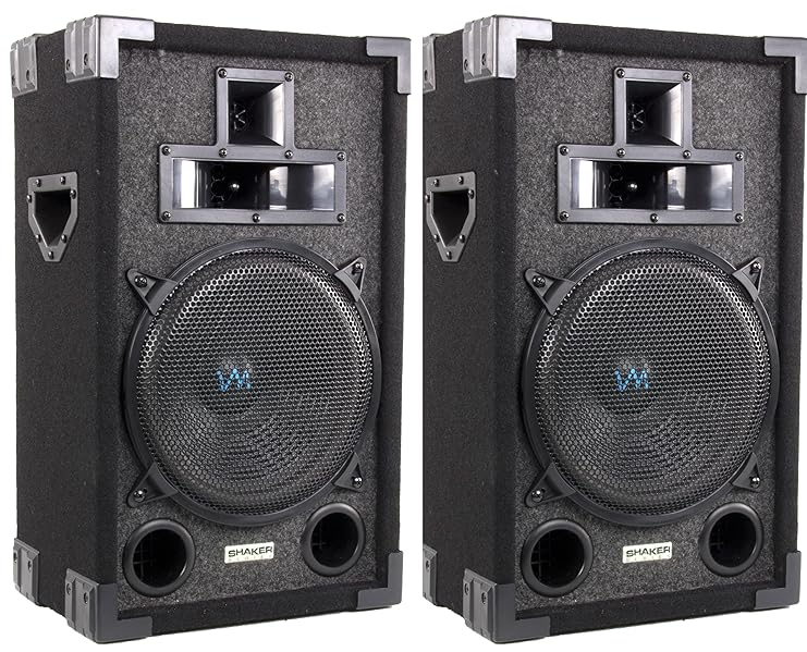2) VM Audio 3Way DJ Passive Loud Speakers PA System
