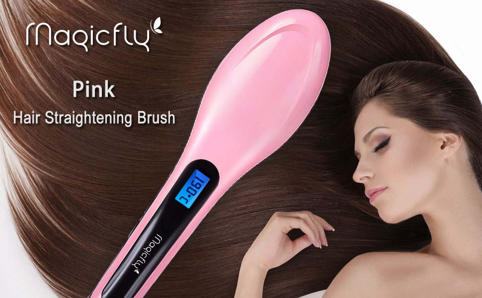 Magicfly Hair Straightening Brush, Fast Natural Straight