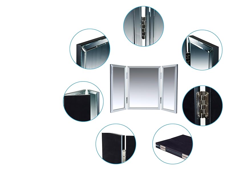 Amazon.com : Houseables Trifold Vanity Mirror, 3 Way, 31 ...