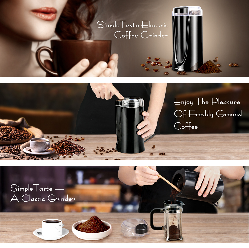 Electric Coffee Grinder Spice Mill MultiUse Durable Stainless Steel