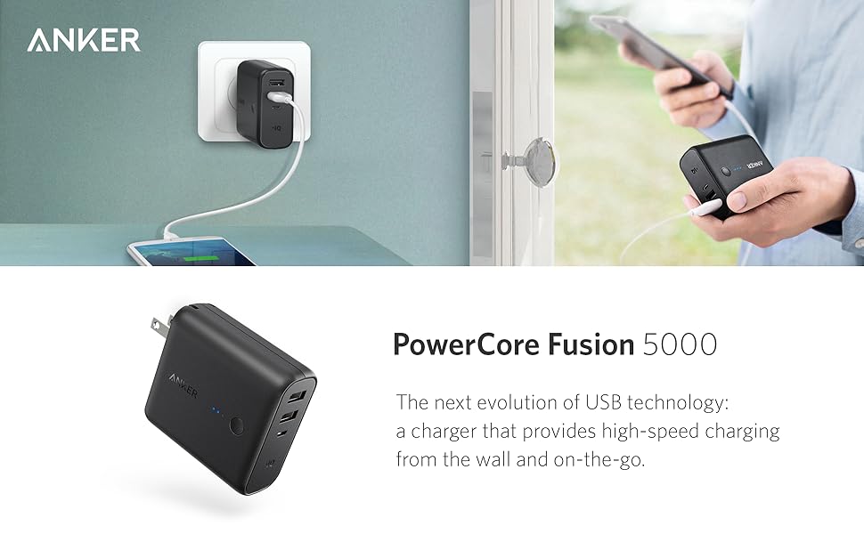 Anker PowerCore Fusion 5000 2in1 Portable Charger and