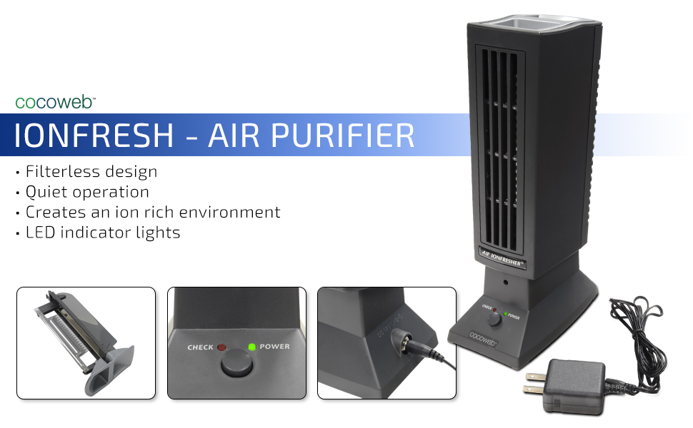Air Ionizer Cocoweb IonFresh Filterless QuietAir Purifier Pro Ionizer