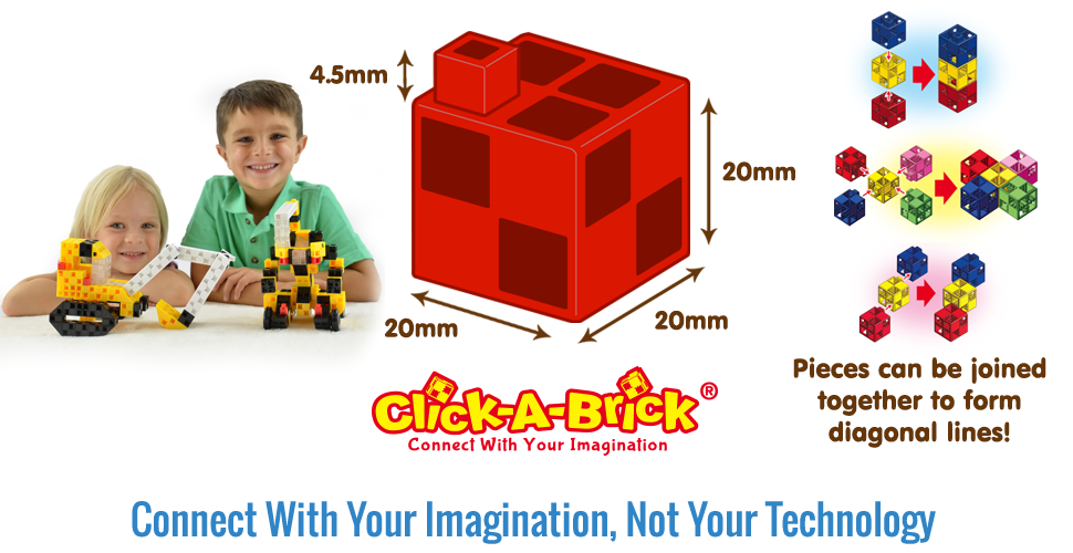 Amazon.com: Click-A-Brick Mighty Machines 100pc Educational Toys ...