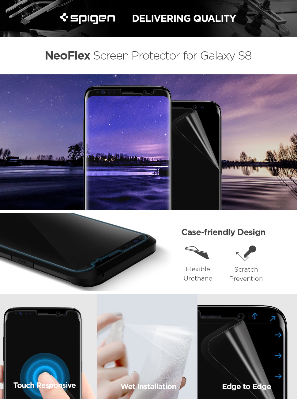 Samsung S8 Screen Protector Spigen Neoflex S8 Spigen Galaxy S22 5G